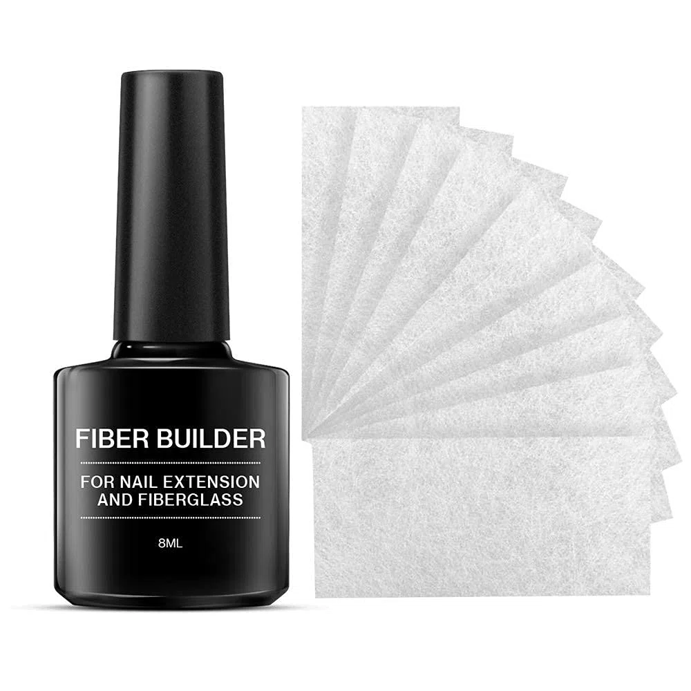 Fiberglass Nail Extension Kit Professional Nail Glass Fiber Gel for Beginners Nail Art Extension Tools - (20 X Fiberglass 8ml Gel)