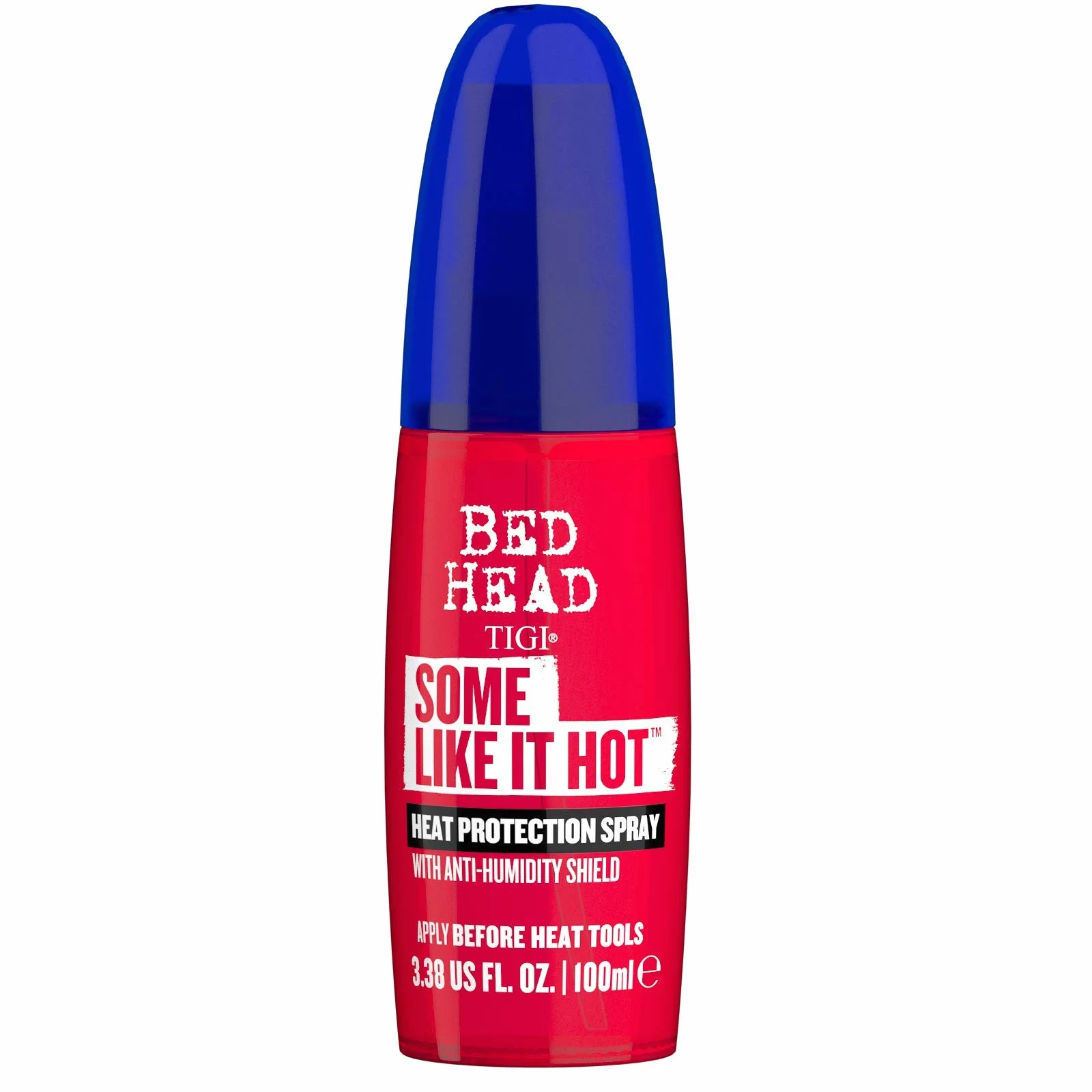 TIGI Bed Head Some Like It Hot, Spray termoprotettore per tutti i tipi di capelli, Prodotto anticrespo per stirare, arricciare e asciugare capelli, 100ml