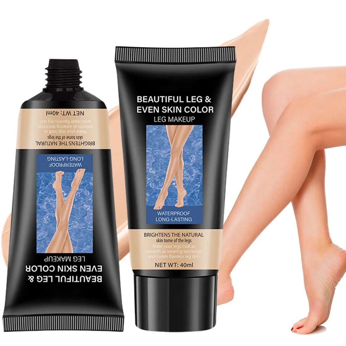 2 Pezzi Crema per Tatuaggi, per il Trucco delle Gambe Impermeabile senza Trasferimento, Copertura del Tatuaggio, Impermeabile, per Vene Varicose, Trucco per Coprire Cicatrici su Gambe e Corpo
