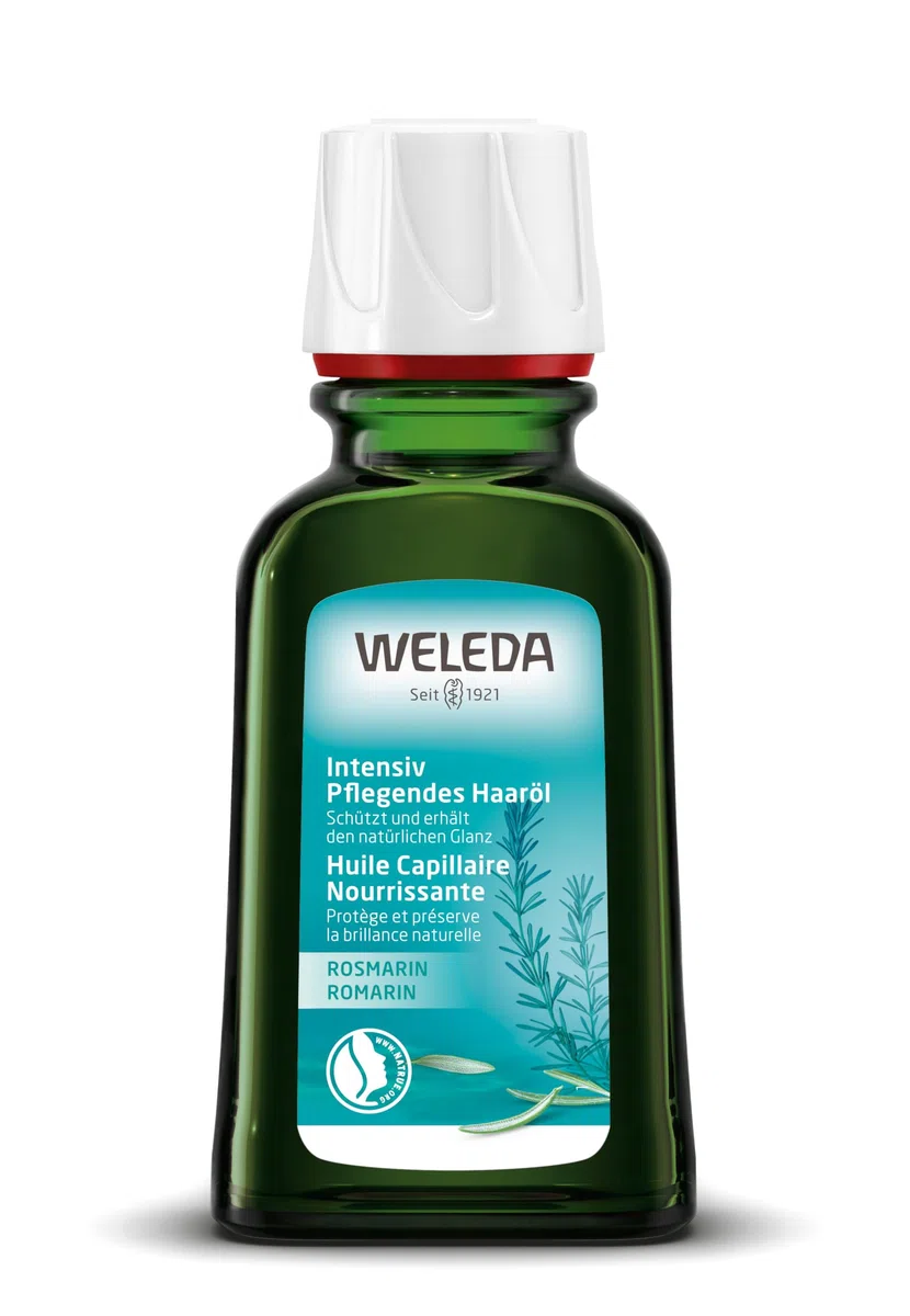 Weleda Olio Nutriente per Capelli, trattamento che nutre in profondità il cuoio capelluto e previene le doppie punte. Rende luminosi i capelli secchi.(1x50 ml)