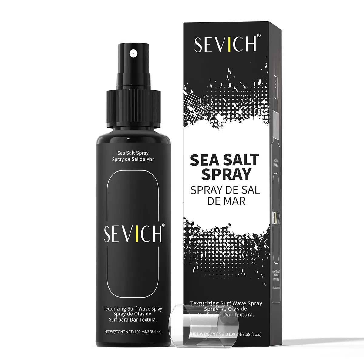 Sevich Sea Salt Spray – Sale Spray per capelli in polvere, spray strutturante, onde rinforzate, finitura opaca, tenuta morbida, 100 ml/3,38 fl Oz