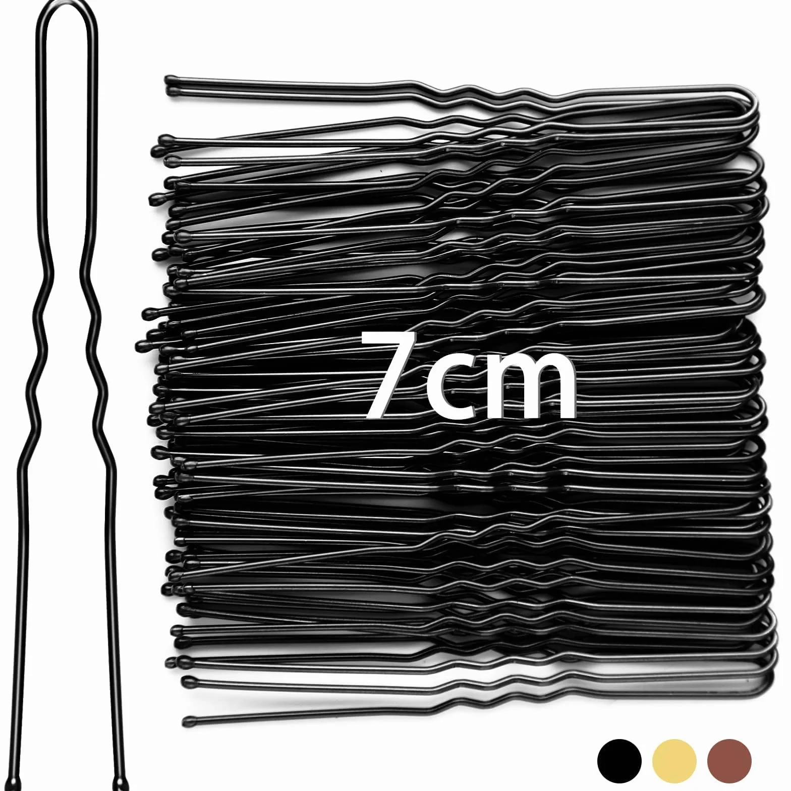 Mbsomnus 7cm Forcine per Capelli 50 Pezzi Forcine per Capelli Donna a Forma di U Forci Mollette per Capelli Donna Nero Forcine per Professionali Ragazze e arrucchiere (Nero)