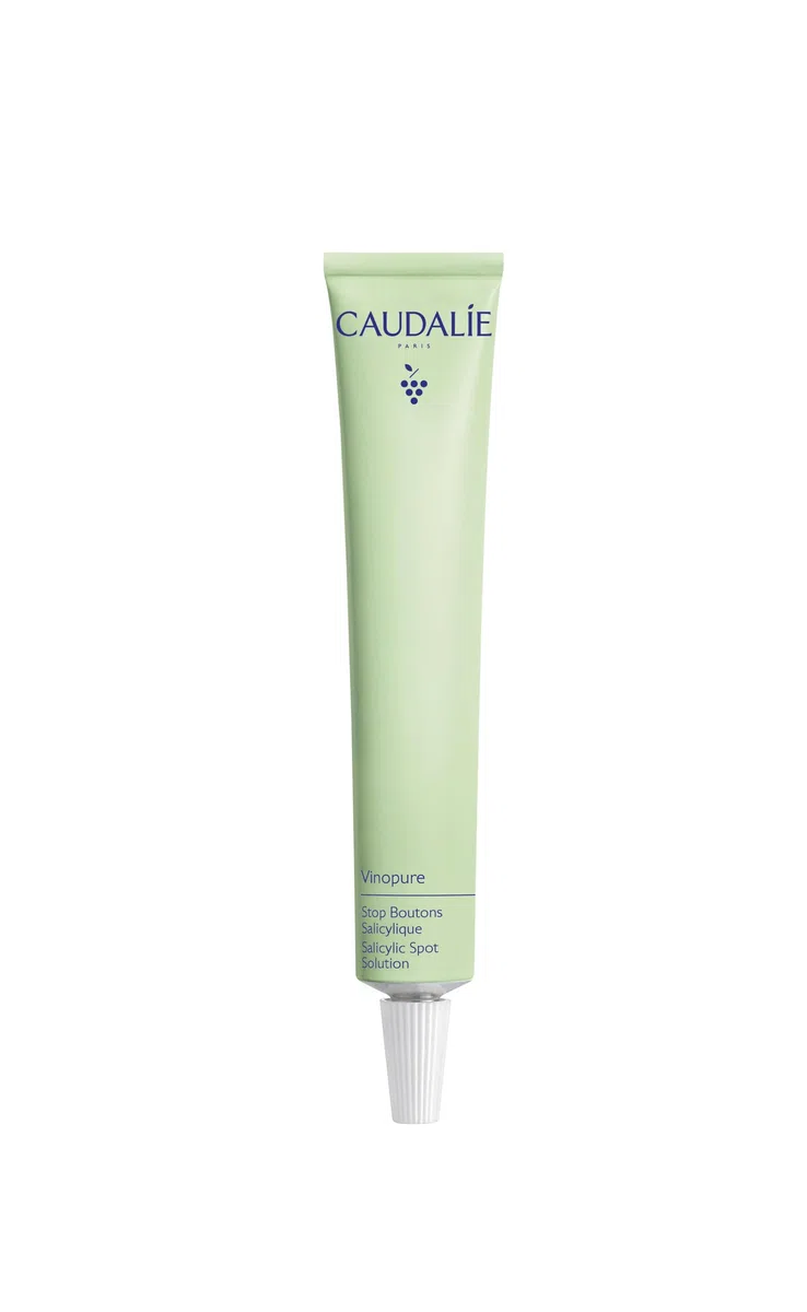 Caudalie Vinopure Soluzione Salicilica Stop Brufoli – Riduce i Brufoli in 4 Ore, Acido Salicilico Naturale e Niacinamide, 97% Ingredienti Naturali, Senza Profumo, Vegano, 15 mL