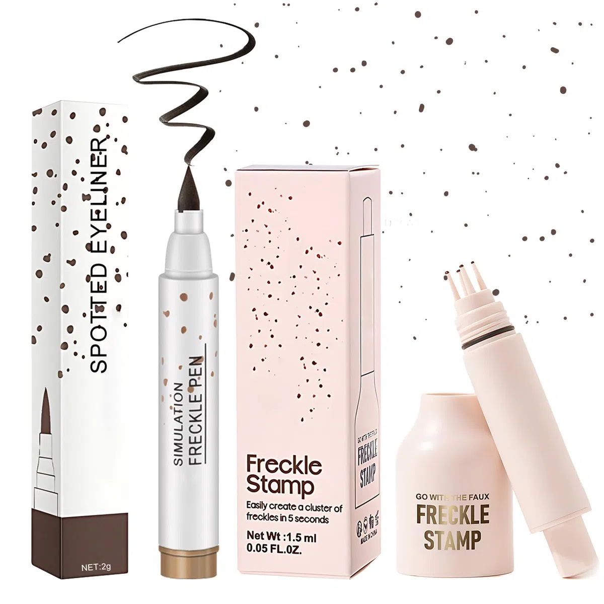 Penna Lentiggini, Timbro Lentiggini, Freckle Pen, Freckles Maker, Effetto Lentiggine Realistico e Naturale, Impermeabile e a Lunga Durata (Castano Chiaro)